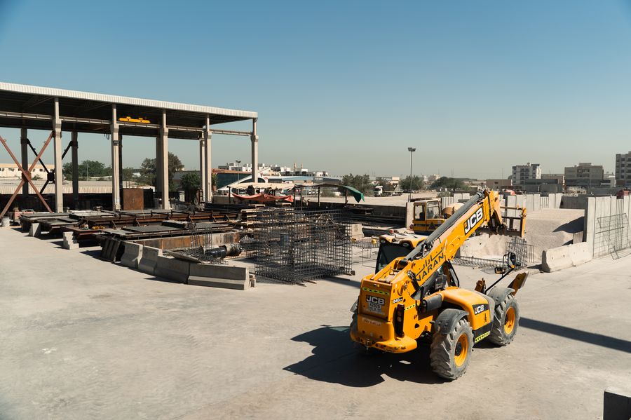 Production yard and casting shed