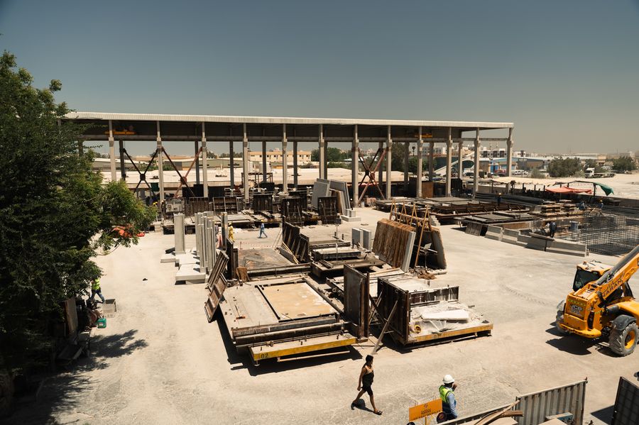 Structural steel casting shed