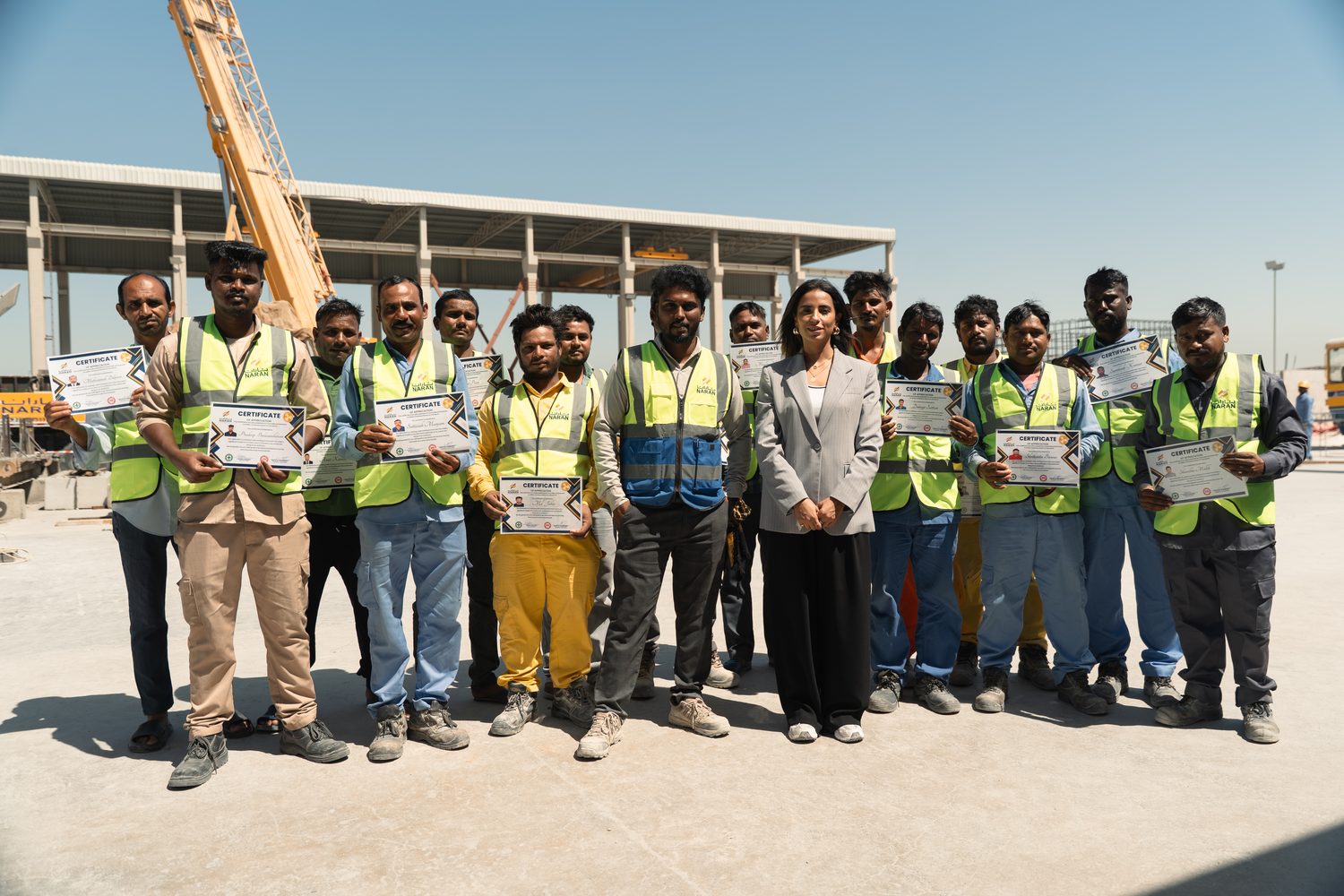 The Naran Precast team at work in Ajman