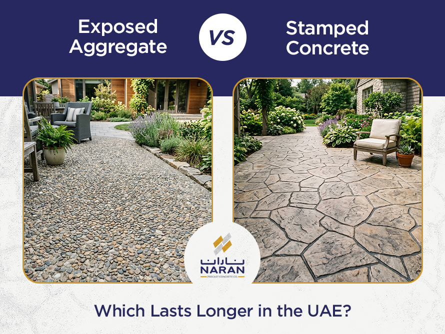 Exposed Aggregate vs. Stamped Concrete: Which Lasts Longer in the UAE?